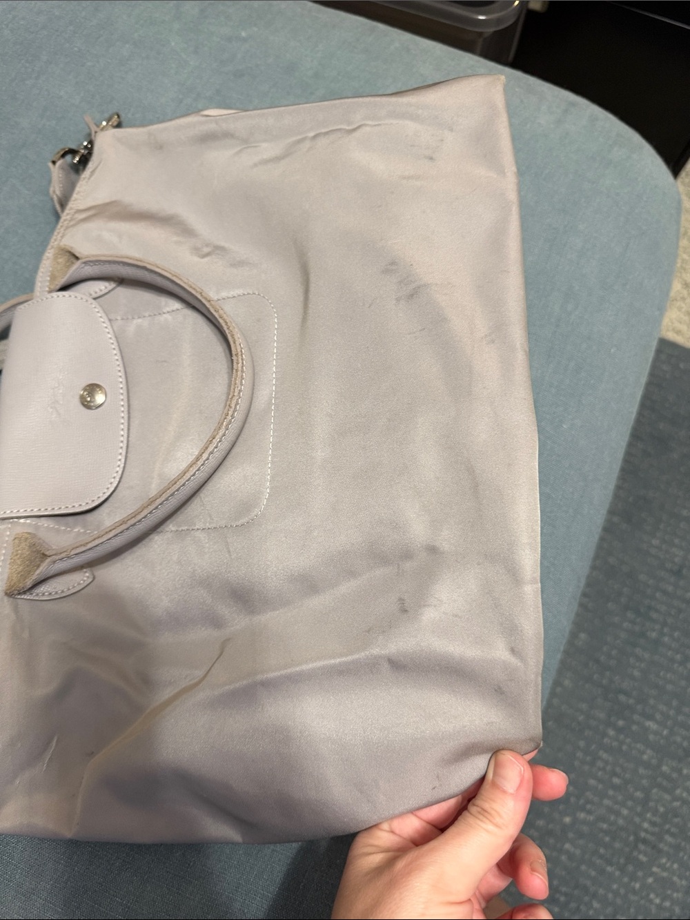 Gray Women's Shoulder Bag with Removable Strap Longchamp authentic crossbody - Picture 4 of 15